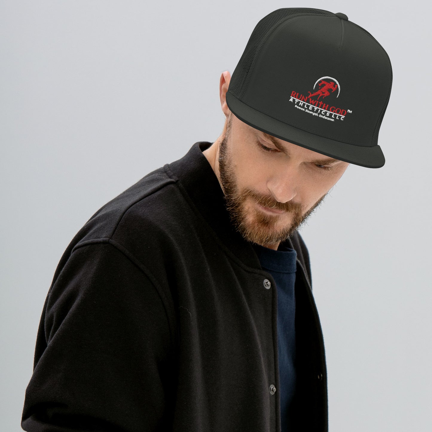 LOGO (white outlined) Trucker Cap