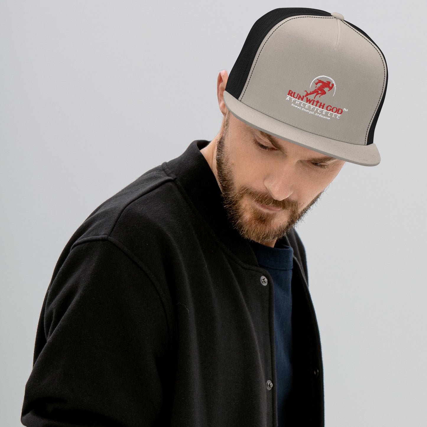 LOGO (white outlined) Trucker Cap