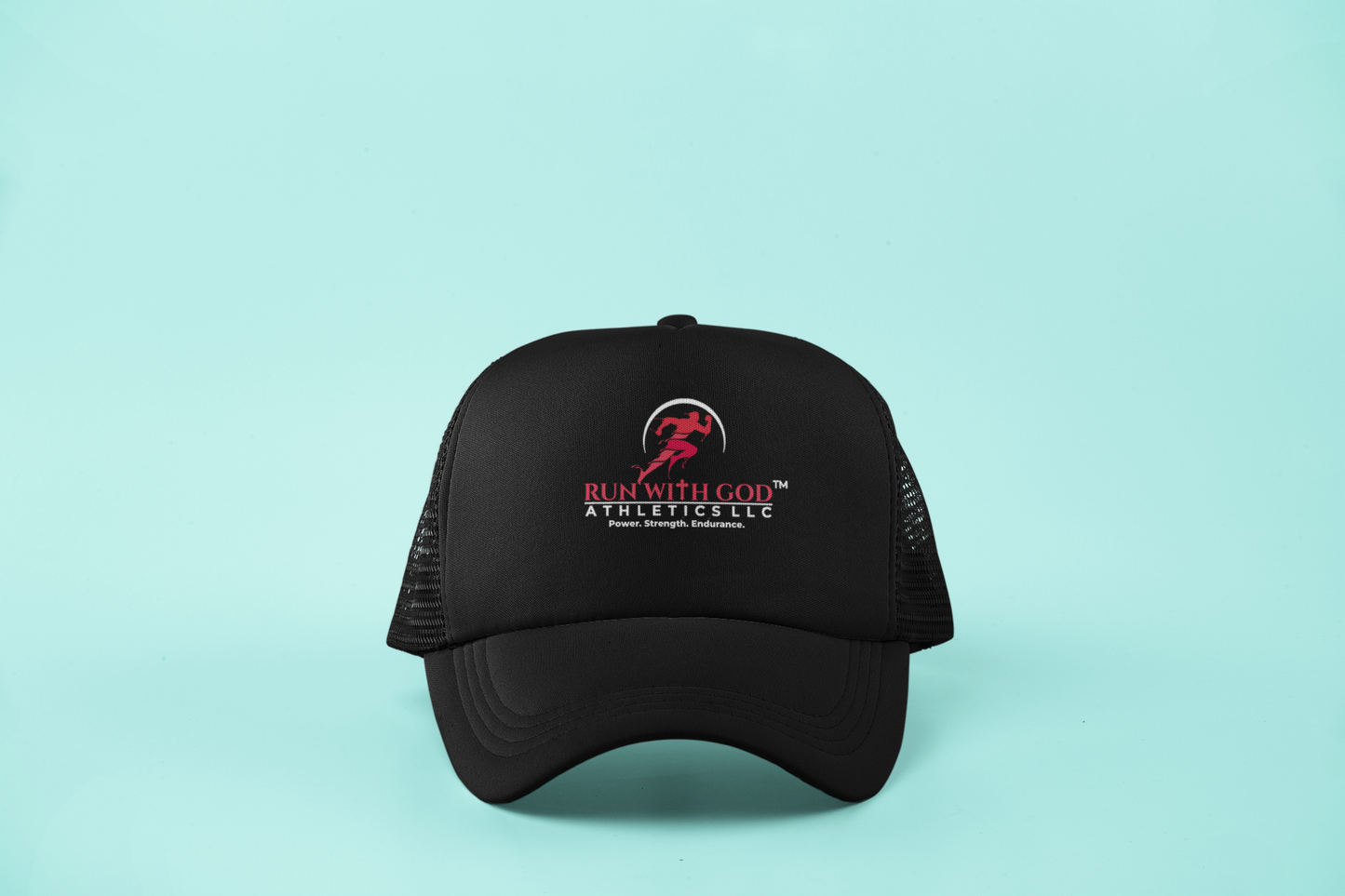LOGO (white outlined) Trucker Cap